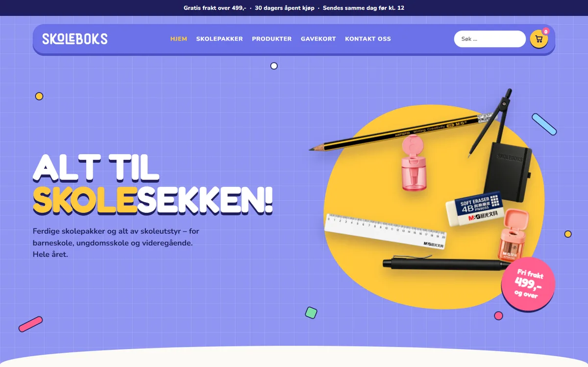 Forsiden til Skoleboks